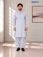 Pale Gray Premium Wash N Wear By Waris Waris Store