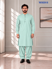 Soft Mint Green Premium Wash N Wear By Waris Waris Store