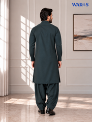 Dark Charcoal Grey Wash N Wear By Waris Waris Store