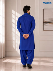 Deep Royal Blue Wash N Wear By Waris Waris Store