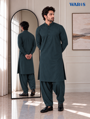 Dark Charcoal Grey Wash N Wear By Waris Waris Store