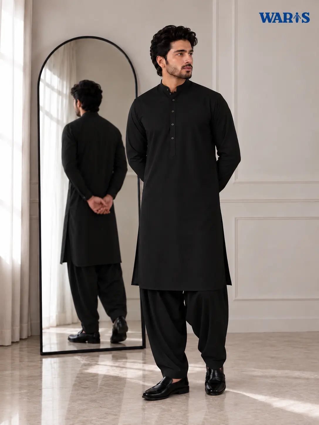 Jet Black Wash N Wear By Waris Waris Store
