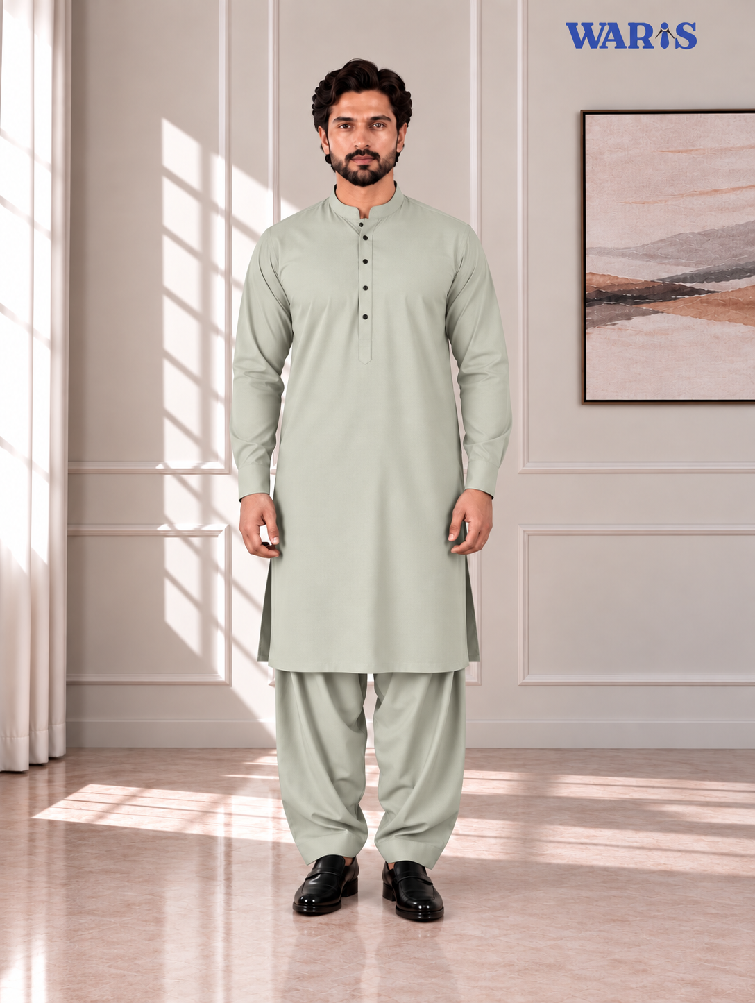 Light Ivory Premium Wash N Wear By Waris Waris Store