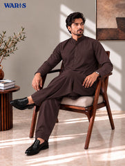 Chocolate Brown Wash N Wear By Waris Waris Store