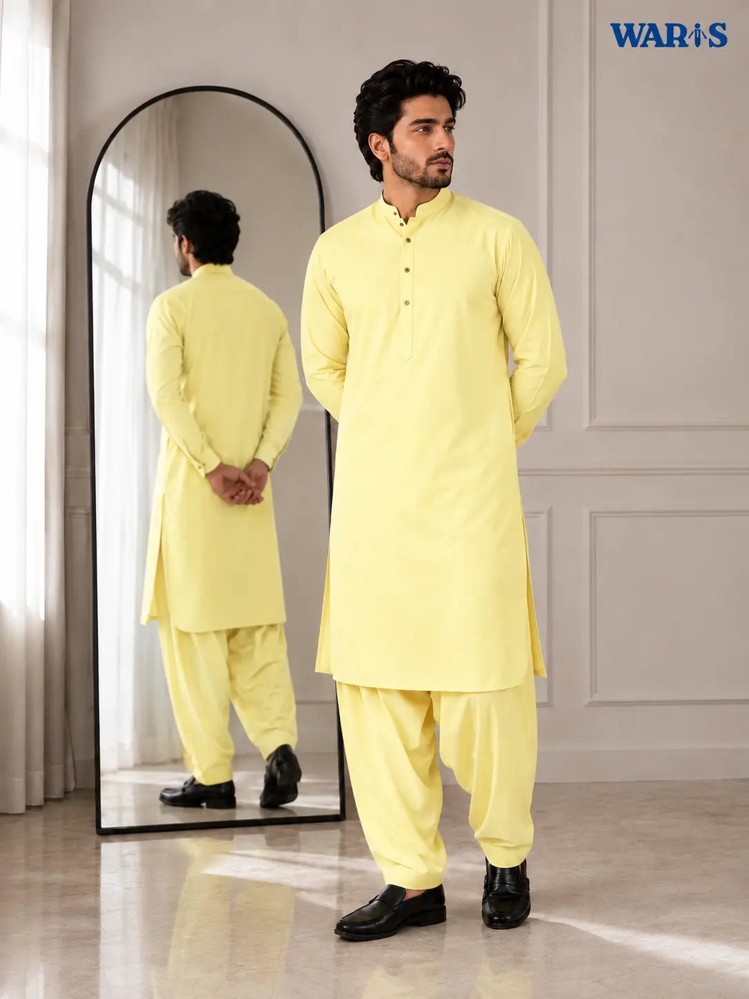 Butter Yellow Wash N Wear By Waris Waris Store