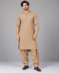 Camel beige wash n wear winter fabric