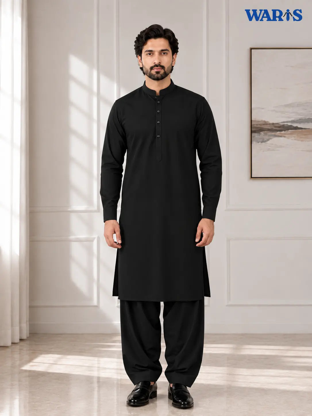 Jet Black Wash N Wear By Waris Waris Store