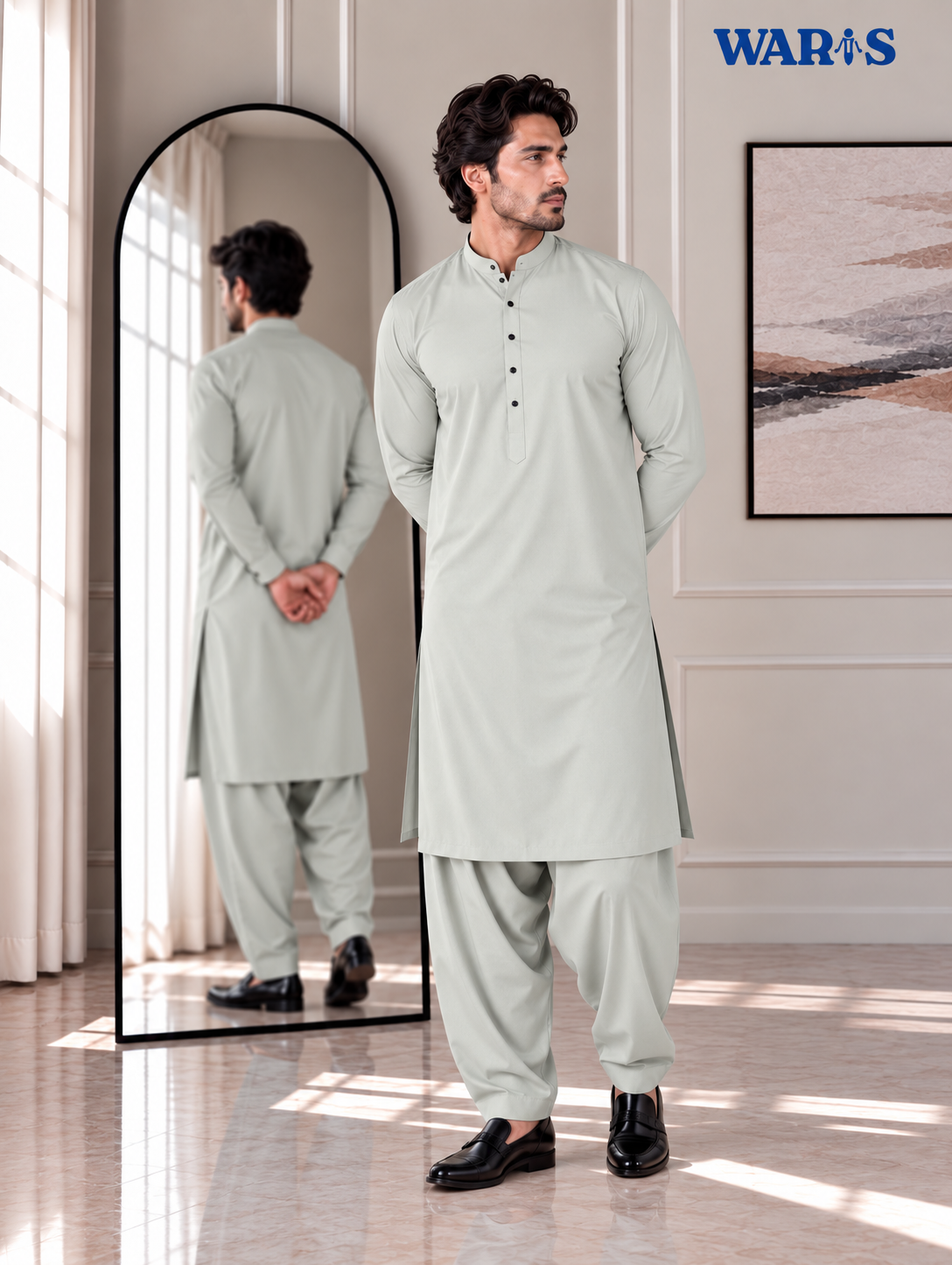 Soft Ivory White Premium Wash N Wear By Waris Waris Store