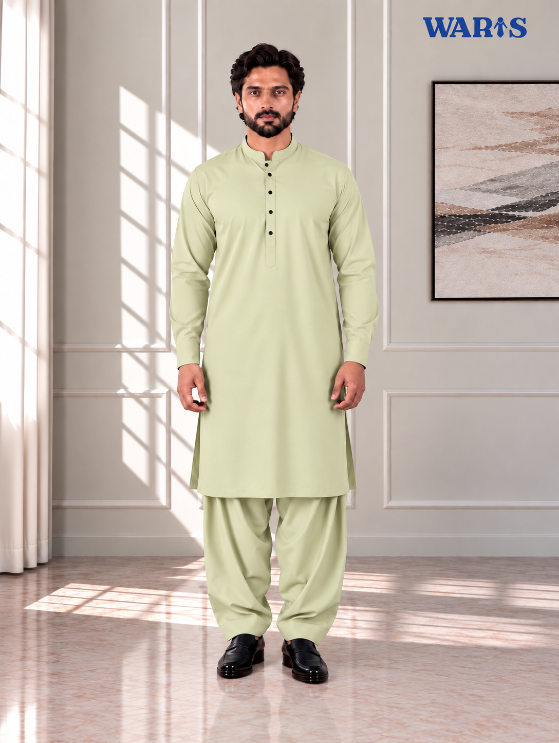 Soft Cream Beige Premium Wash N Wear By Waris Waris Store