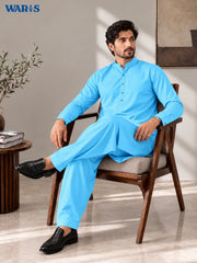 Sky Blue Wash N Wear By Waris Waris Store