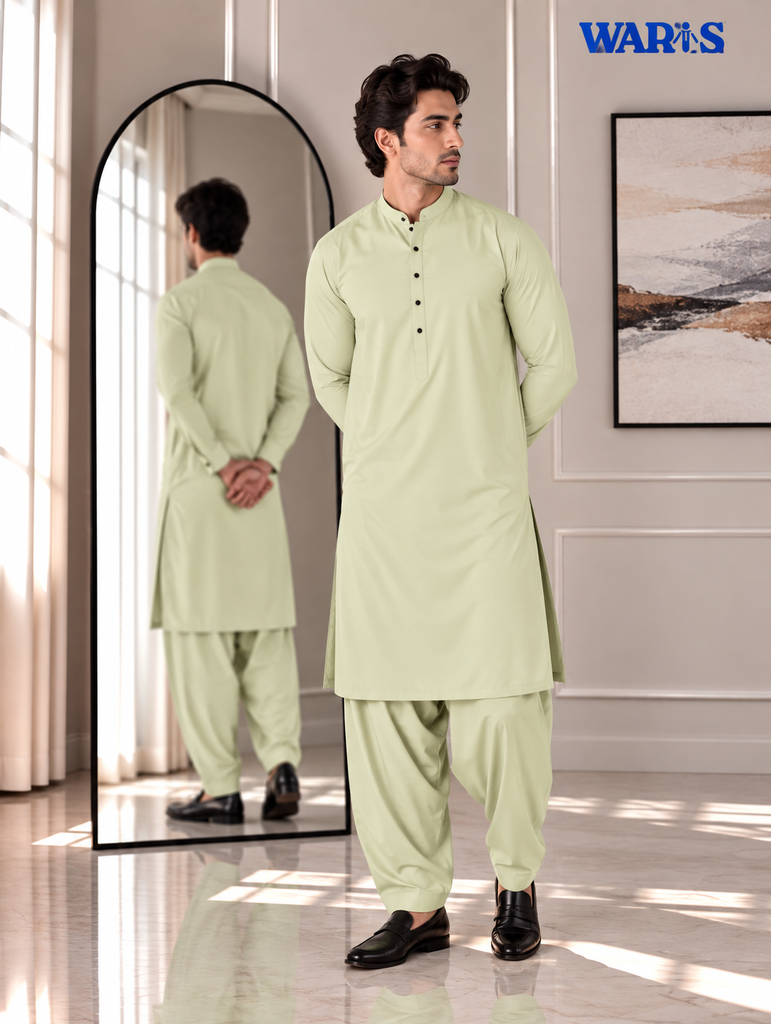 Soft Cream Beige Premium Wash N Wear By Waris Waris Store