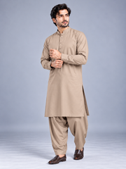 Camel beige wash n wear winter fabric