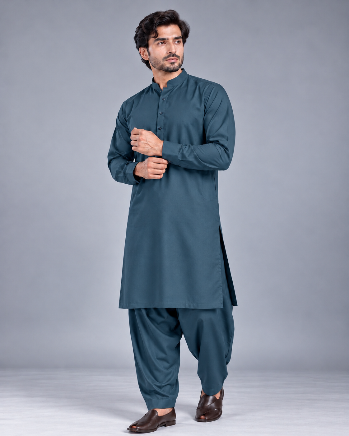 Slate tael wash n wash winter fabric