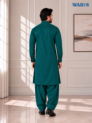 Deep Teal Green Wash N Wear By Waris Waris Store