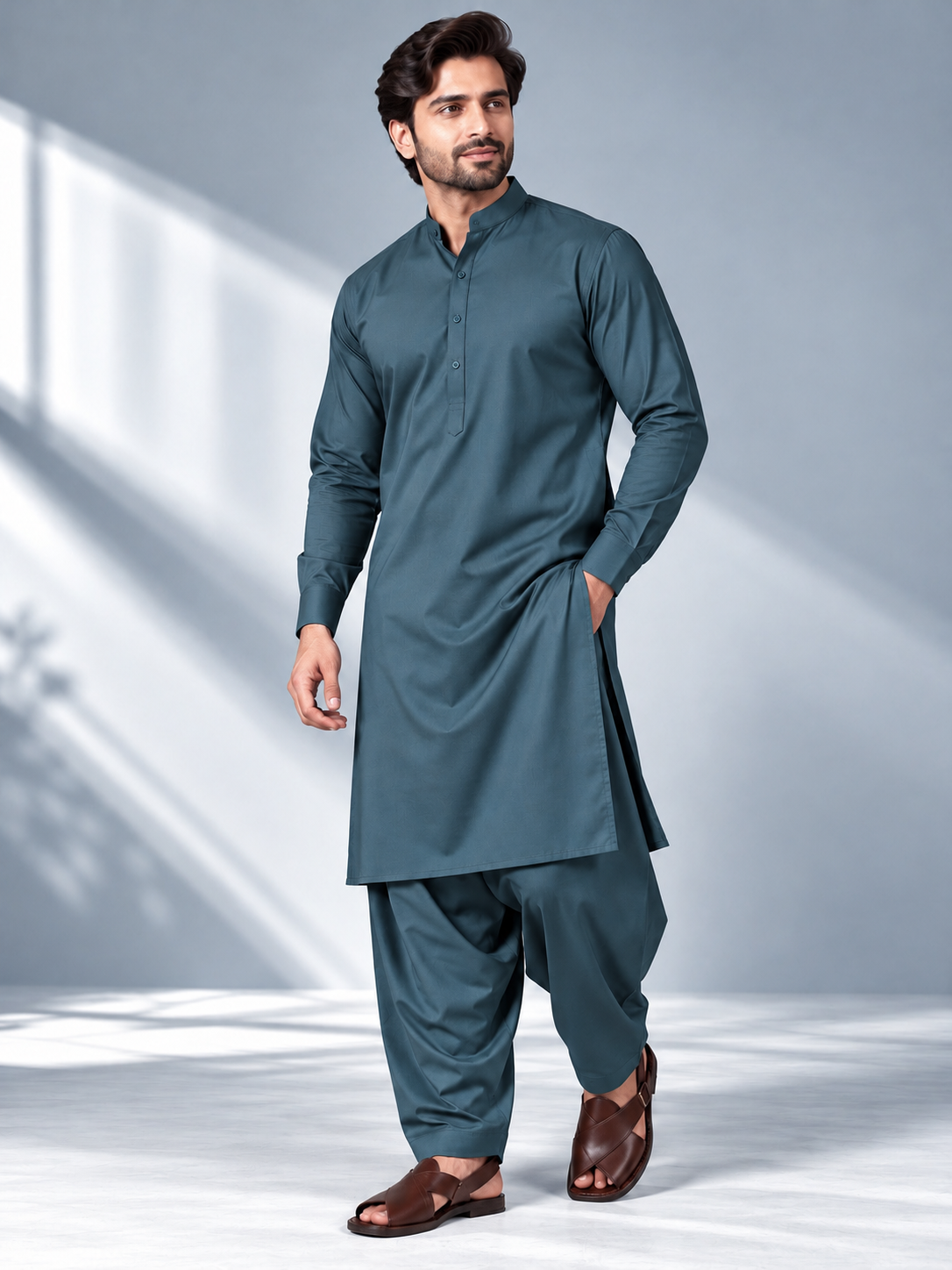 Slate tael wash n wash winter fabric