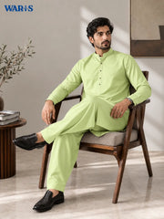 Light Olive Green Wash N Wear By Waris Waris Store