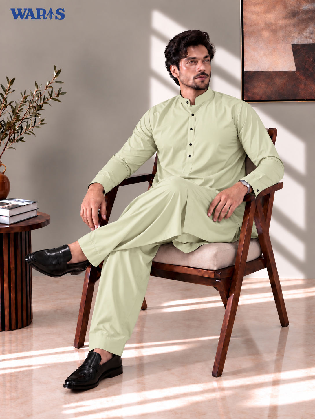 Soft Cream Beige Premium Wash N Wear By Waris Waris Store