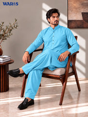Light Aqua Premium Wash N Wear By Waris Waris Store