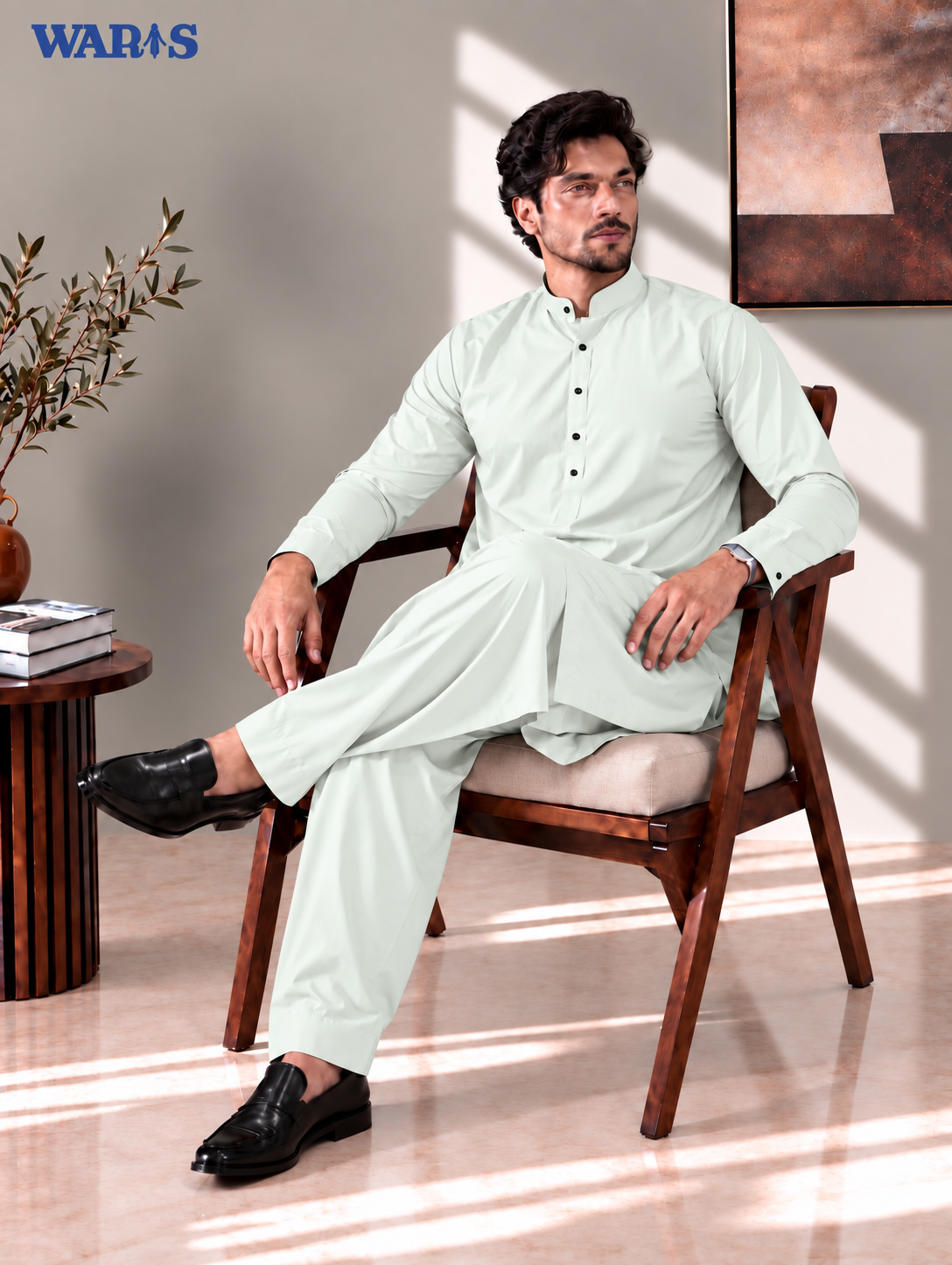 Milky white Premium Wash N Wear By Waris Waris Store