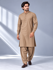 Camel beige wash n wear winter fabric