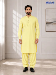Butter Yellow Wash N Wear By Waris Waris Store