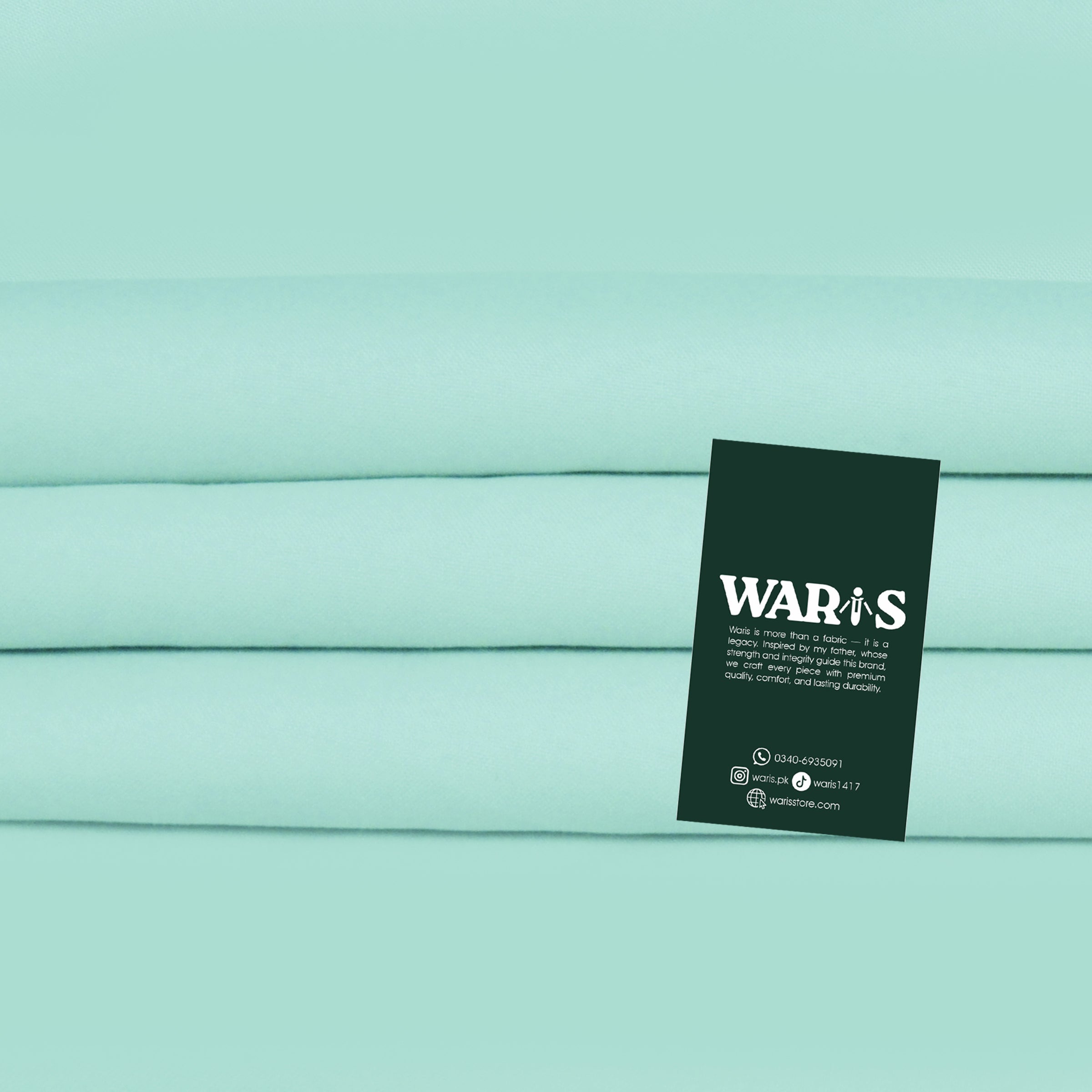 Soft Mint Green Premium Wash N Wear By Waris