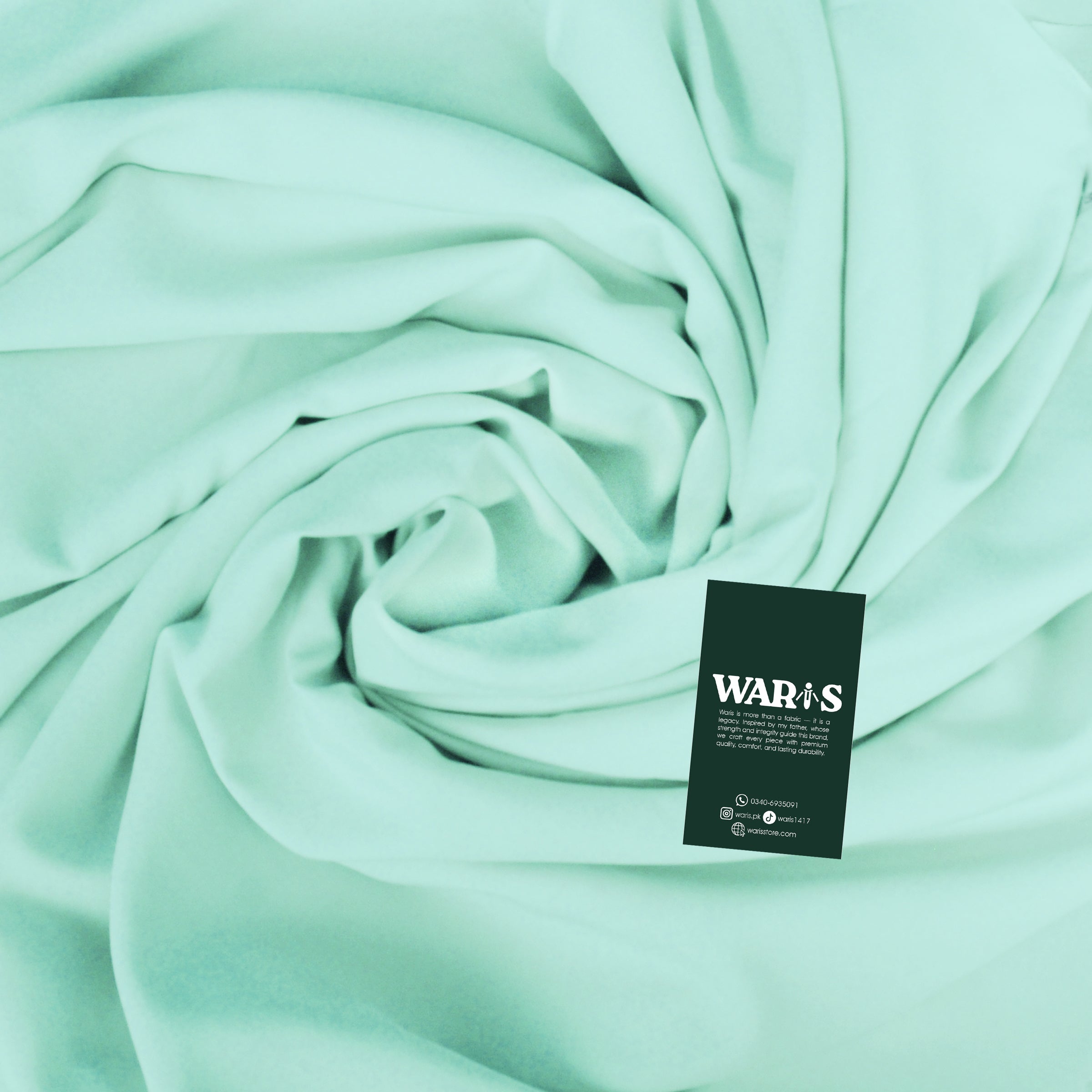 Soft Mint Green Premium Wash N Wear By Waris