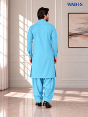 Light Aqua Premium Wash N Wear By Waris Waris Store