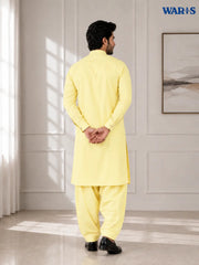 Butter Yellow Wash N Wear By Waris Waris Store