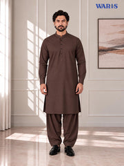 Chocolate Brown Wash N Wear By Waris Waris Store