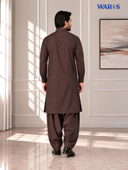 Chocolate Brown Wash N Wear By Waris Waris Store